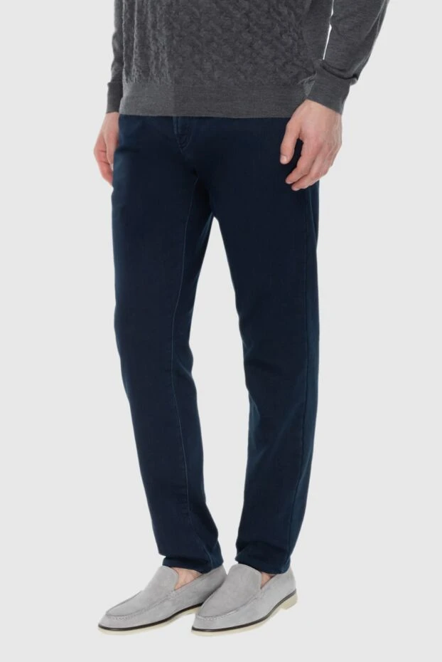 Scissor Scriptor man men's dark blue classic-cut jeans 170887 - photo 3