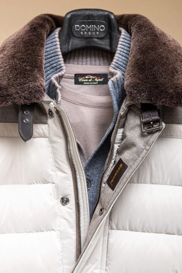 Moorer men's down jacket made of polyamide and polyester white 170895 - photo 2