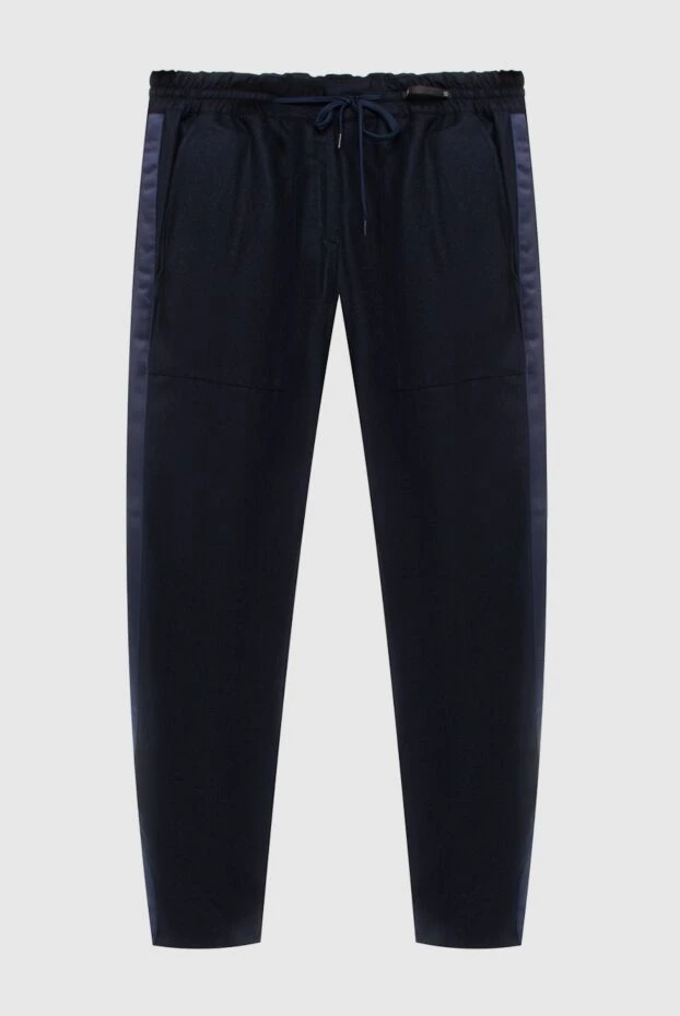 PT01 (Pantaloni Torino) мужские брюки из шерсти и кашемира синие мужские купить с ценами и фото 170927 - фото 1