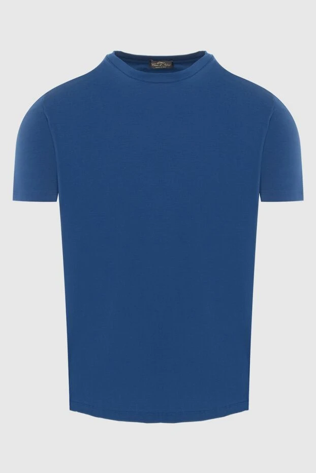 Cesare di Napoli a t-shirt with a dense texture in deep indigo for a basic wardrobe 196505 - photo 1