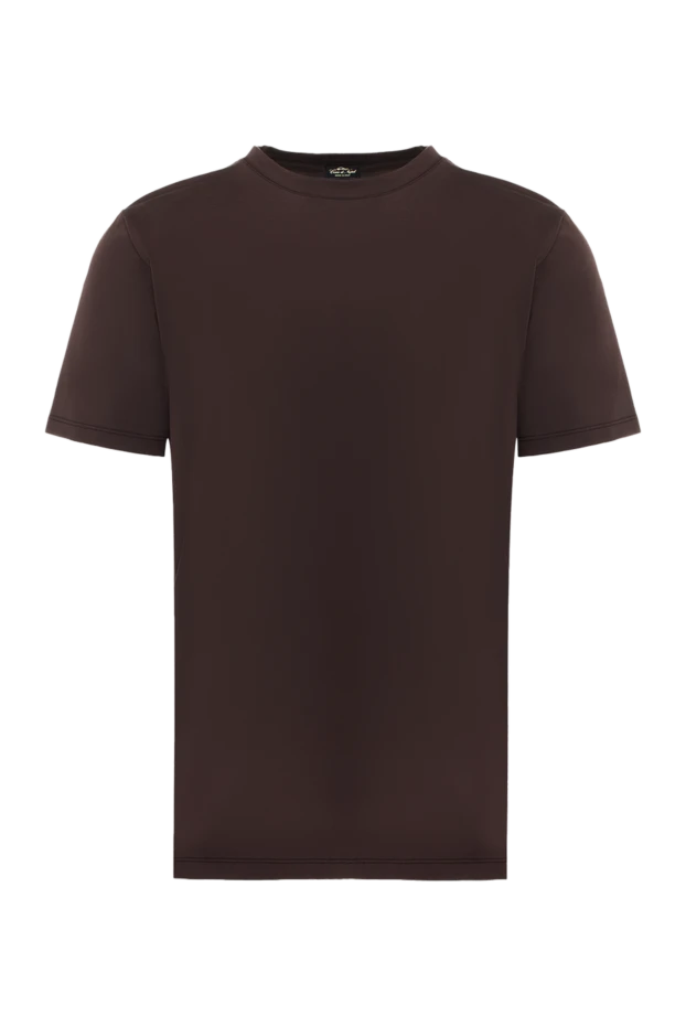 Cesare di Napoli man brown cotton and elastane t-shirt for men buy with prices and photos 170958 - photo 1