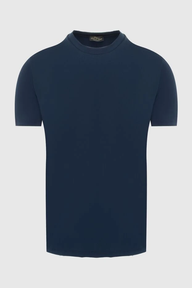 Cesare di Napoli man cotton and elastane t-shirt blue for men buy with prices and photos 170959 - photo 1