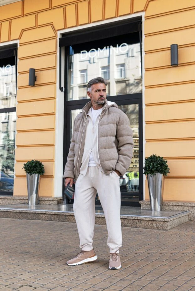 Cesare di Napoli базова футболка прямого крою з круглим вирізом чоловіча біла 170960 - фото 3