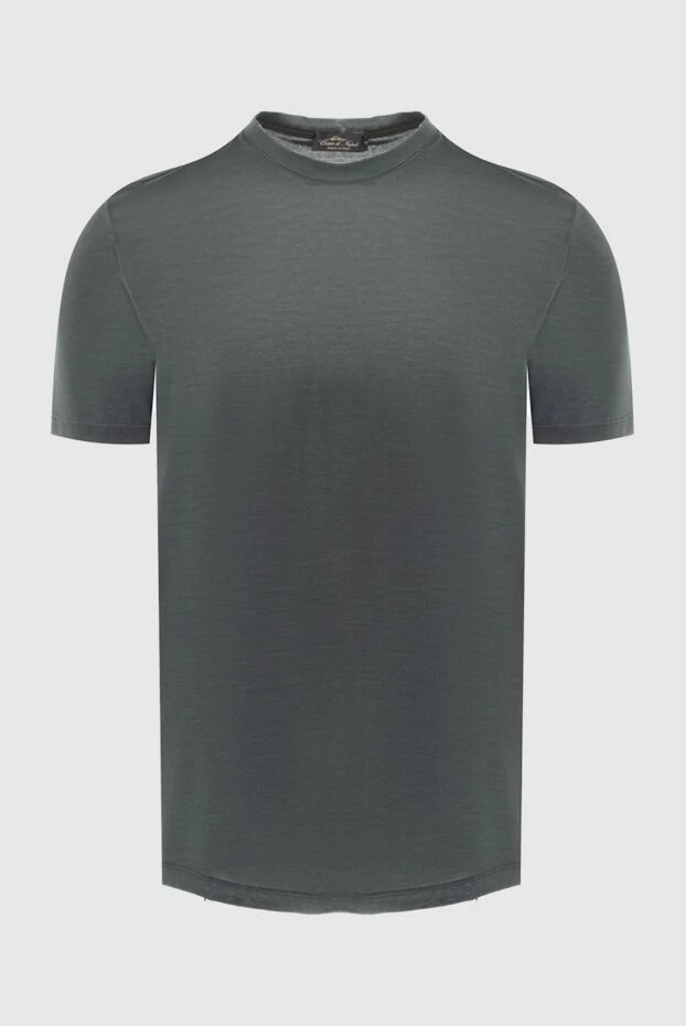 Cesare di Napoli man gray cotton and elastane t-shirt for men buy with prices and photos 170961 - photo 1