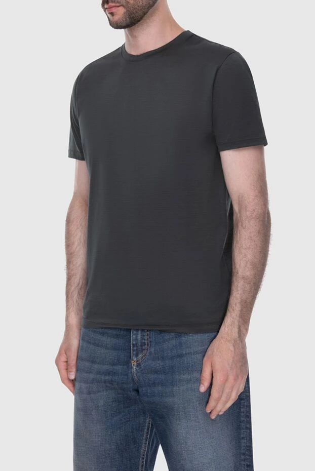 Cesare di Napoli straight-cut t-shirt made of soft knitwear in a cool shade 196531 - photo 3