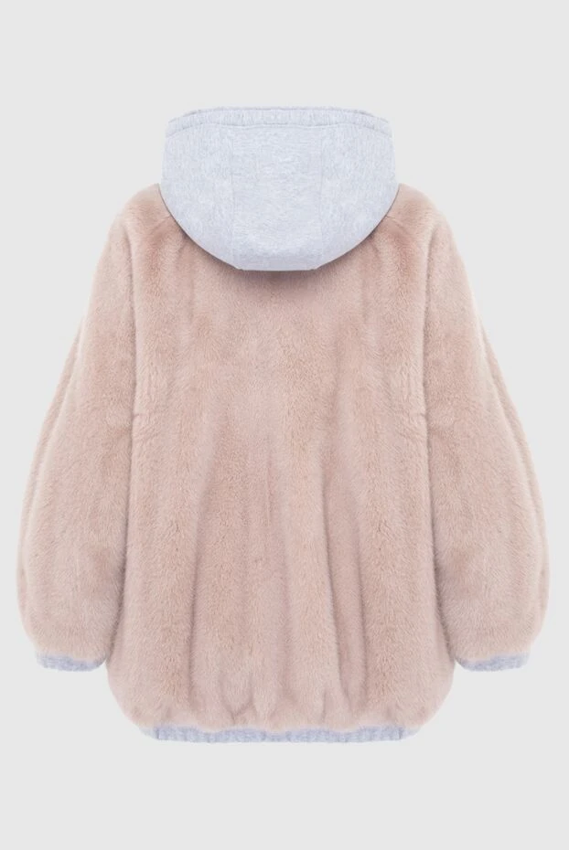Blancha куртка двостороння жіноча рожева хутряна з капюшоном 170971 - фото 2