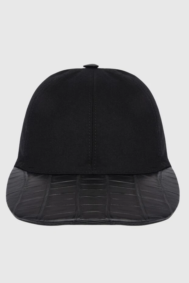 Cesare di Napoli man black crocodile leather cap for men buy with prices and photos 171019 - photo 1