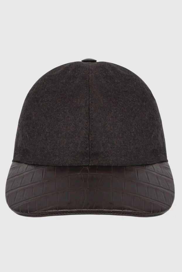 Cesare di Napoli man brown crocodile leather cap for men buy with prices and photos 171020 - photo 1