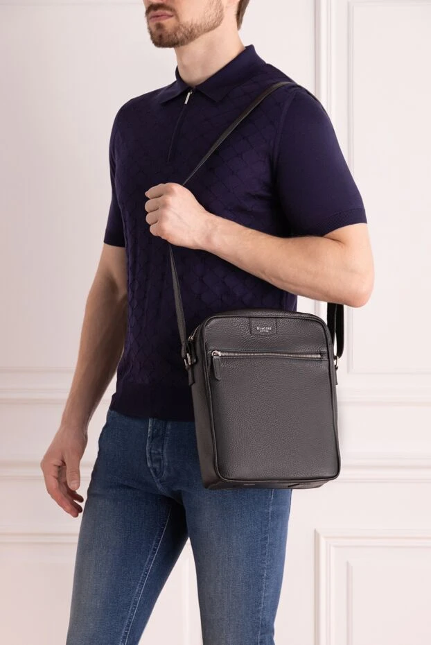Cesare di Napoli man belt bag made of black calfskin for men buy with prices and photos 171050 - photo 2