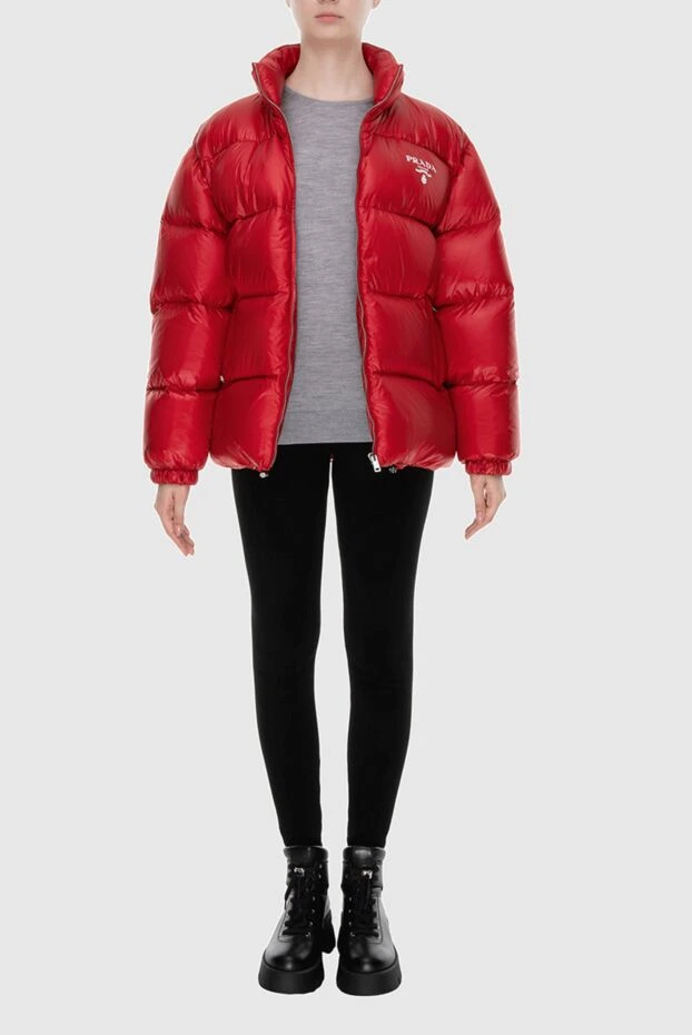 Prada woman women's red nylon down jacket buy with prices and photos 171063 - photo 2
