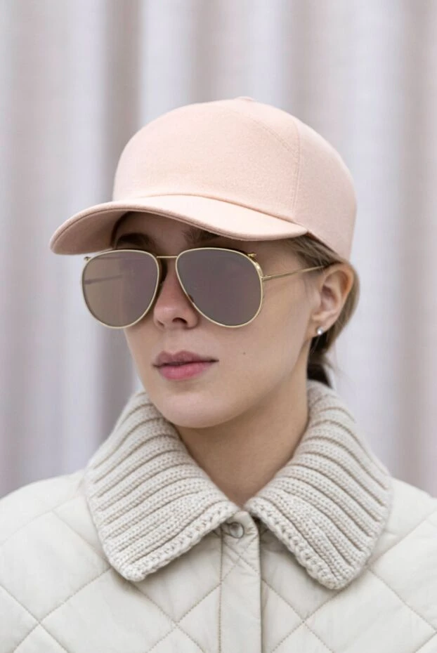 Loro Piana кепка женская бежевая из кашемира 171099 - фото 2