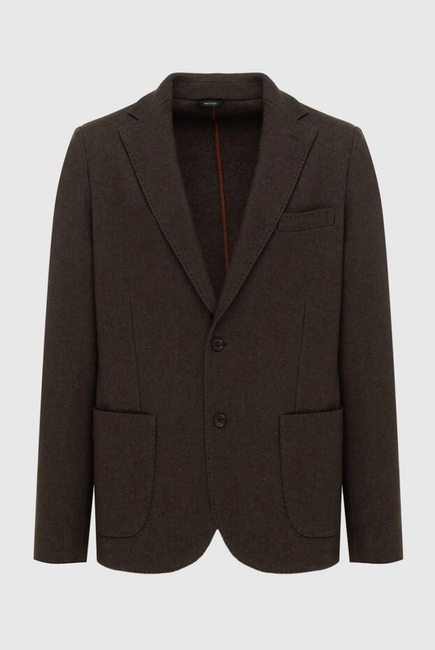 Loro Piana man men's brown silk and cashmere jacket buy with prices and photos 171102 - photo 1