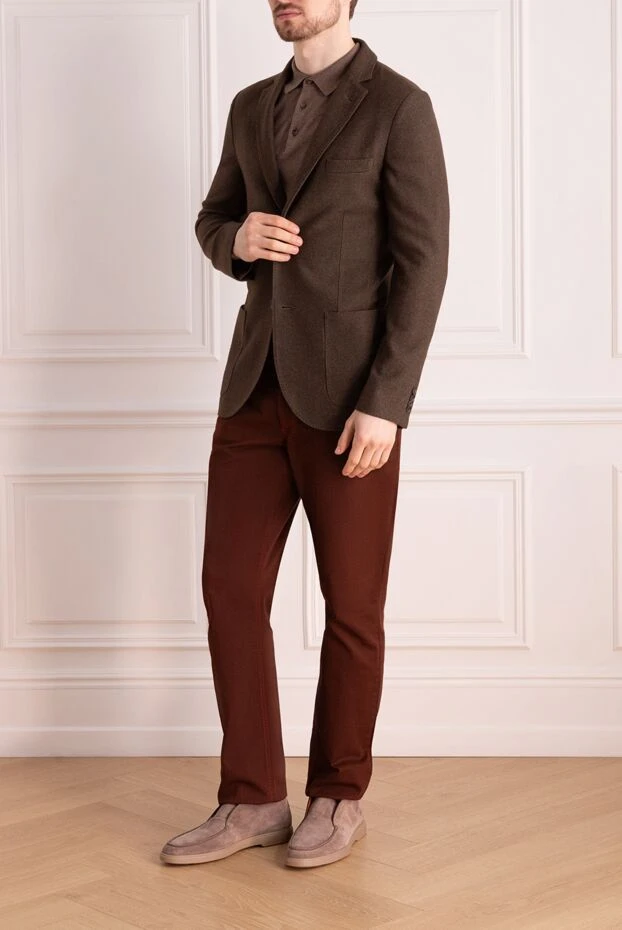 Loro Piana man men's brown silk and cashmere jacket 171102 - photo 2