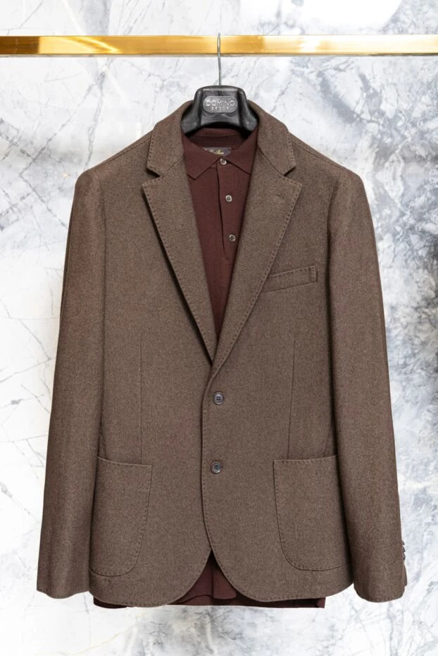 Loro Piana brown silk and cashmere jacket for men 171102 - photo 2