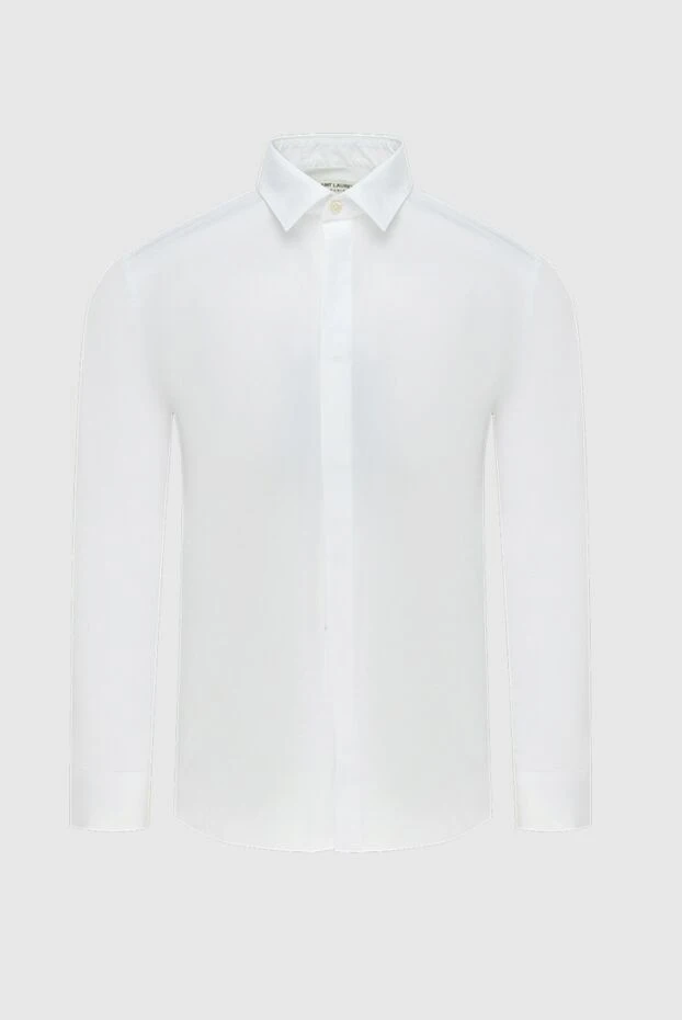 Saint Laurent мужские сорочка из хлопка белая мужская купить с ценами и фото 171132 - фото 1