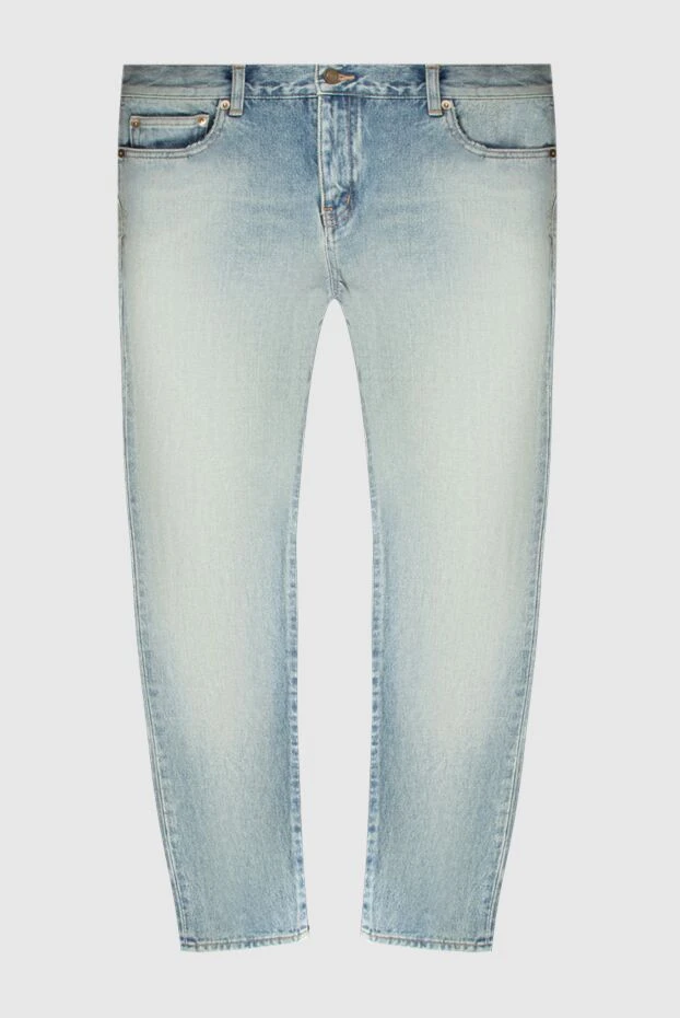 Saint Laurent blue women's loose jeans with a worn effect 171133 - photo 1