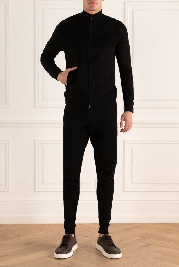 Zilli чоловічі костюм спортивний чоловічий з кашеміру та шовку чорний купити фото з цінами 171164 - фото 2