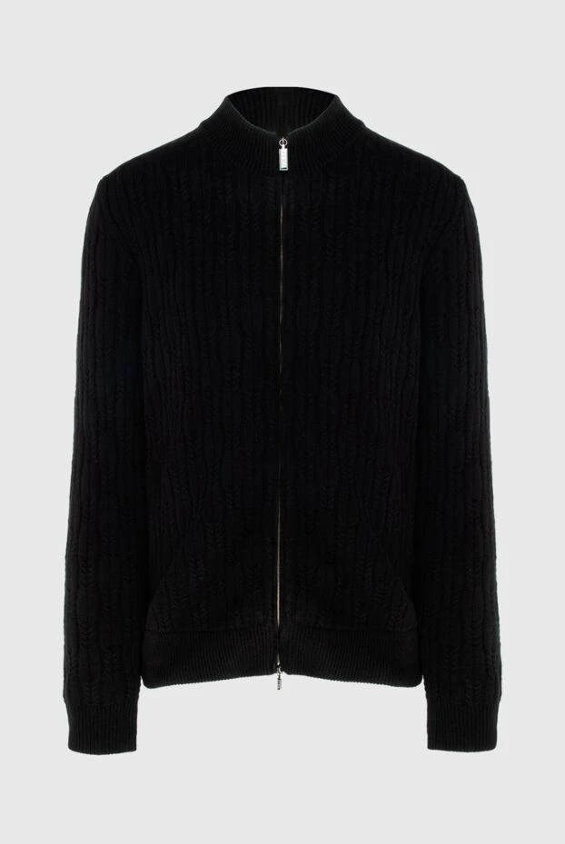 Zilli black cashmere cardigan with a zipper for men 171176 - photo 1