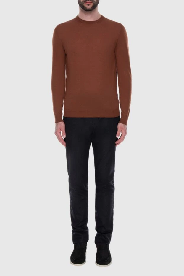 Cesare di Napoli man brown wool jumper for men 171216 - photo 2