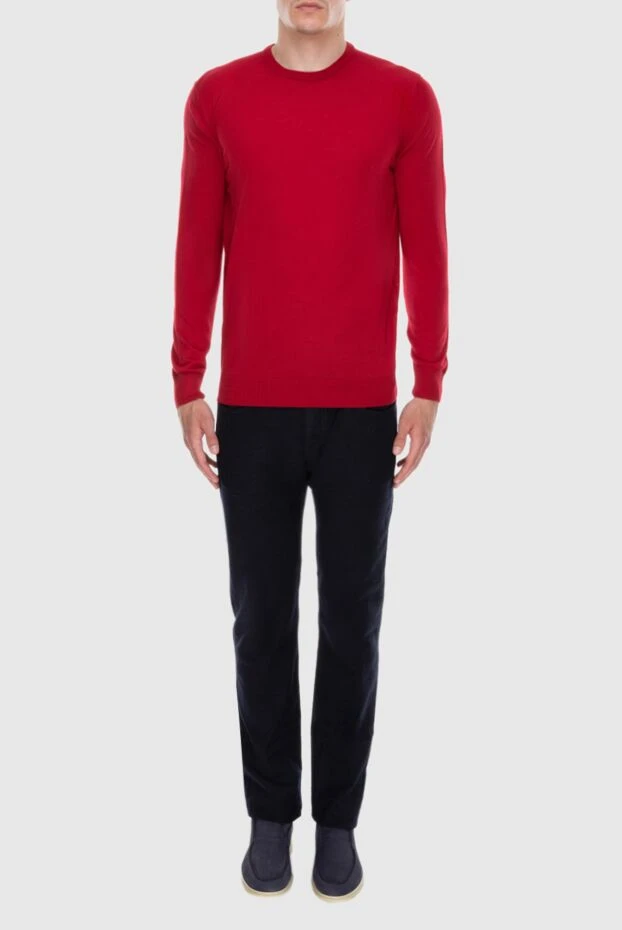 Cesare di Napoli man red wool jumper for men 171218 - photo 2