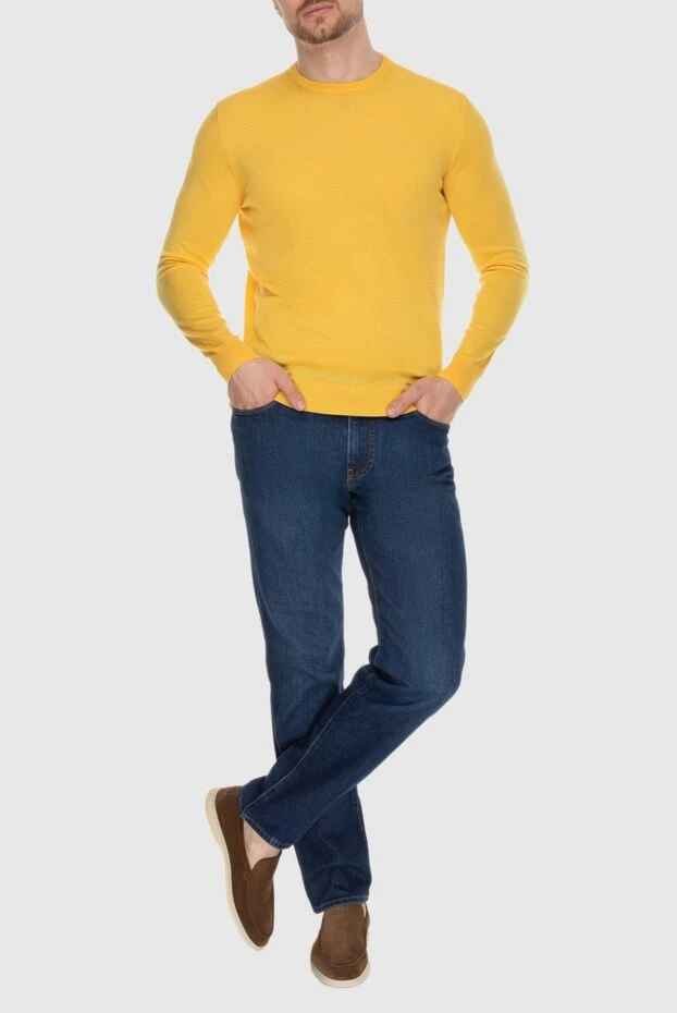 Cesare di Napoli man wool jumper yellow for men buy with prices and photos 171221 - photo 2