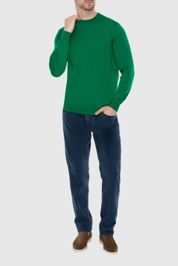 Cesare di Napoli man wool jumper green for men buy with prices and photos 171229 - photo 2