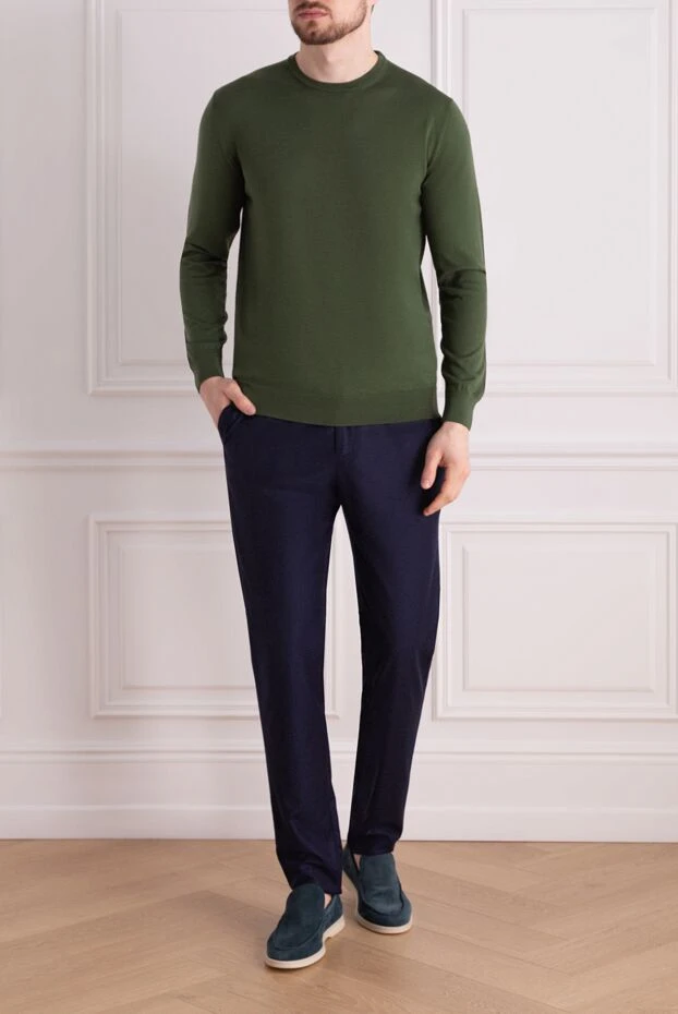 Cesare di Napoli man wool jumper green for men buy with prices and photos 171231 - photo 2