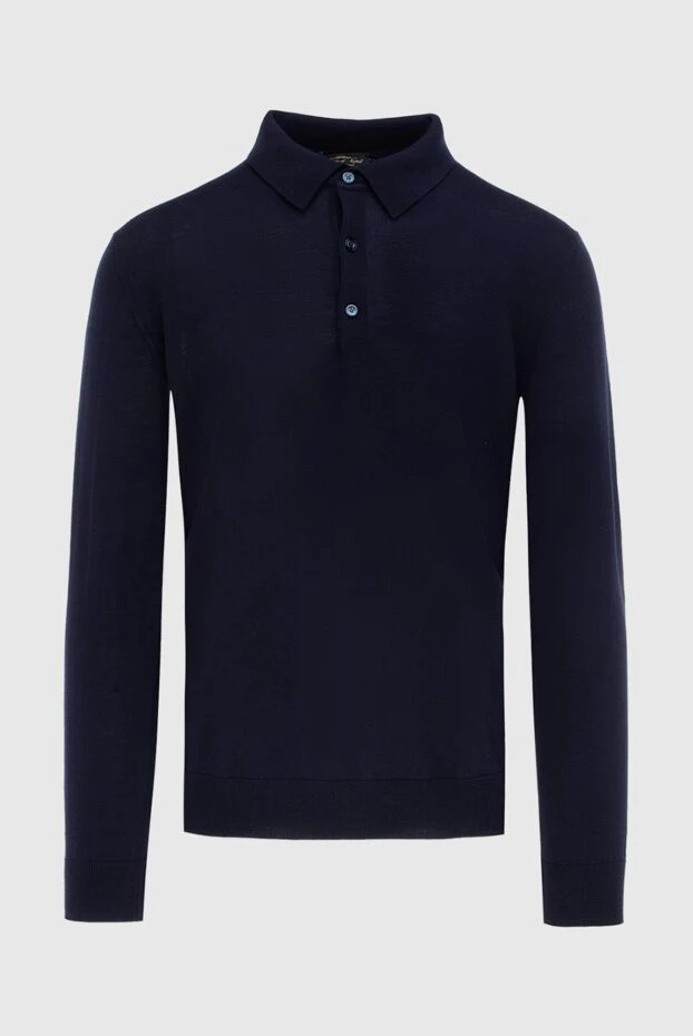 Cesare di Napoli man wool long sleeve polo blue for men buy with prices and photos 171234 - photo 1