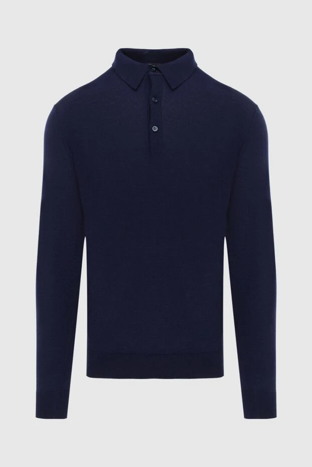 Cesare di Napoli man wool long sleeve polo blue for men buy with prices and photos 171235 - photo 1