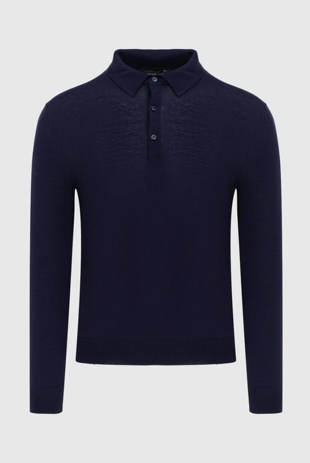 Cesare di Napoli man wool long sleeve polo blue for men buy with prices and photos 171236 - photo 1