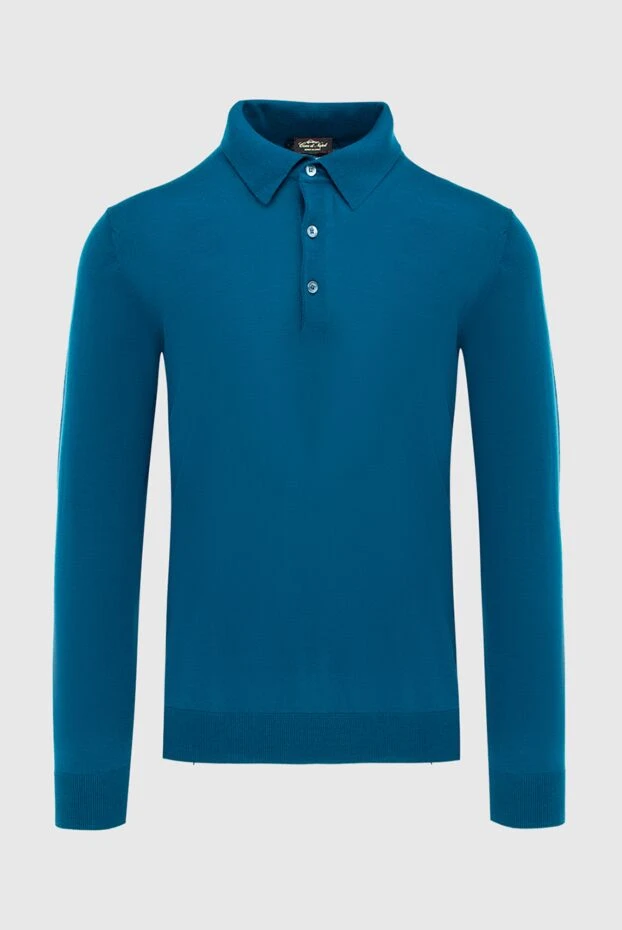 Cesare di Napoli man wool long sleeve polo blue for men buy with prices and photos 171243 - photo 1