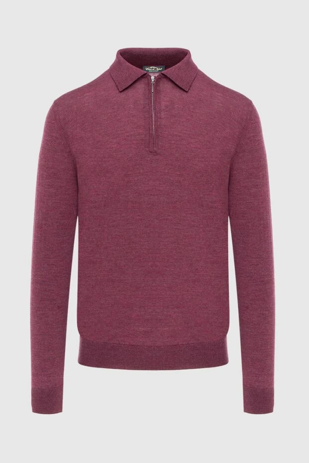 Cesare di Napoli man wool long sleeve polo burgundy for men buy with prices and photos 171253 - photo 1