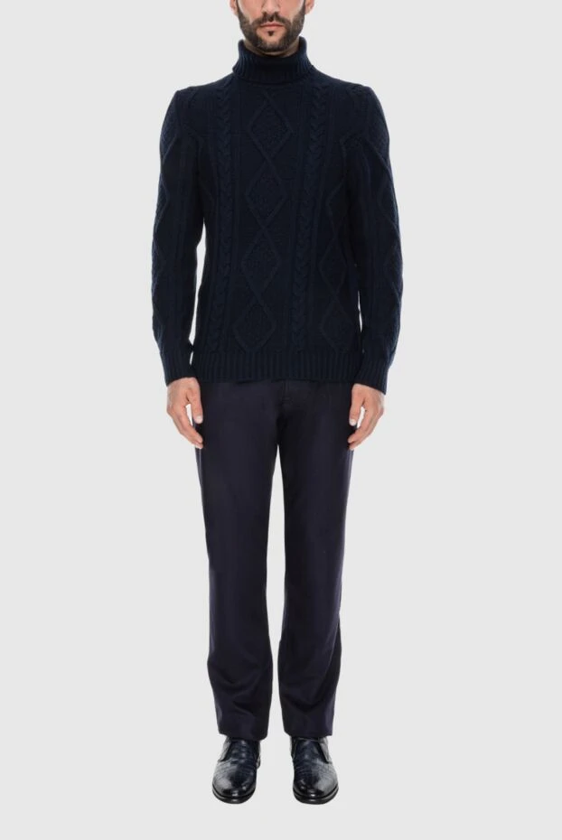 Gran Sasso man men's blue wool jumper buy with prices and photos 171271 - photo 2