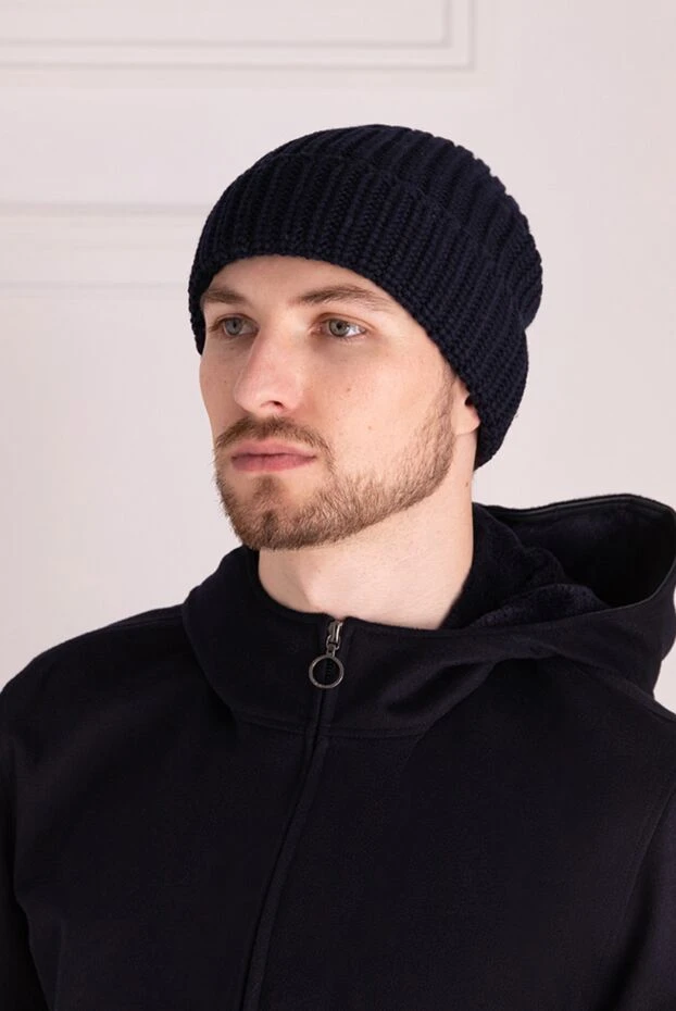Gran Sasso man men's blue wool hat buy with prices and photos 171289 - photo 2