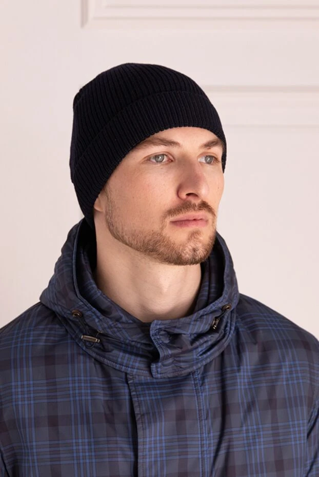 Gran Sasso man men's blue wool hat buy with prices and photos 171290 - photo 2