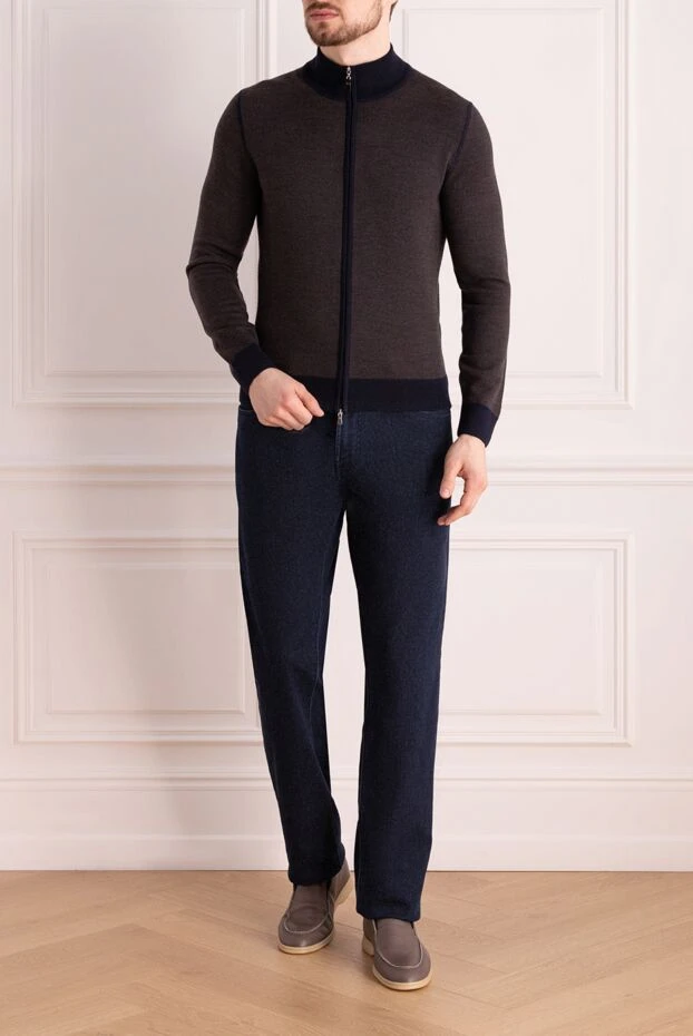 Gran Sasso man black wool cardigan for men buy with prices and photos 171291 - photo 2