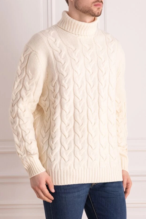 Gran Sasso man white wool jumper for men 171300 - photo 3