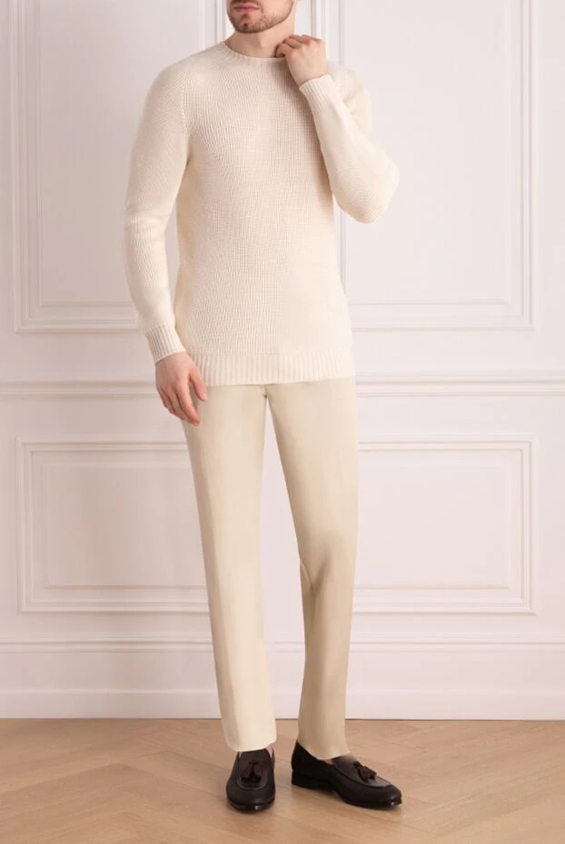 Gran Sasso man white wool jumper for men buy with prices and photos 171301 - photo 2