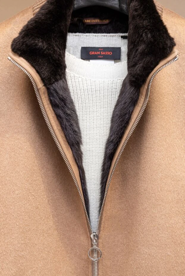 Gran Sasso men's light wool jumper with textured vertical knitting 171301 - photo 2