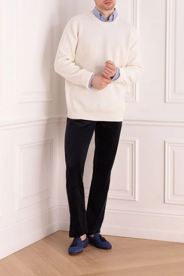 Gran Sasso man white wool, cashmere and viscose jumper for men buy with prices and photos 171302 - photo 2