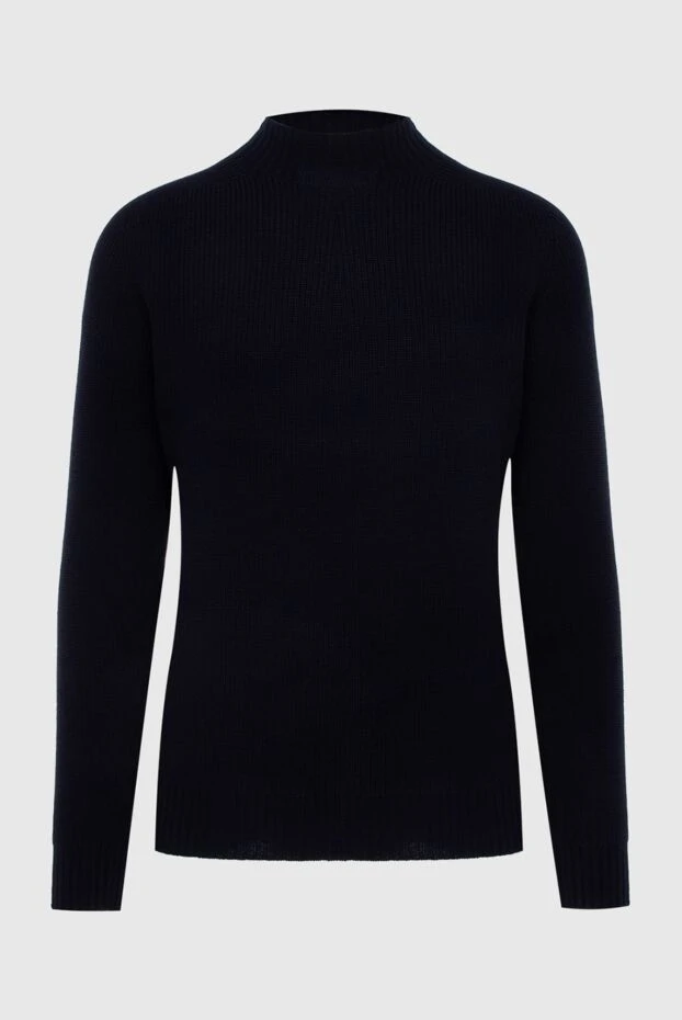 Gran Sasso man men's jumper with a high stand-up collar made of wool, black buy with prices and photos 171304 - photo 1