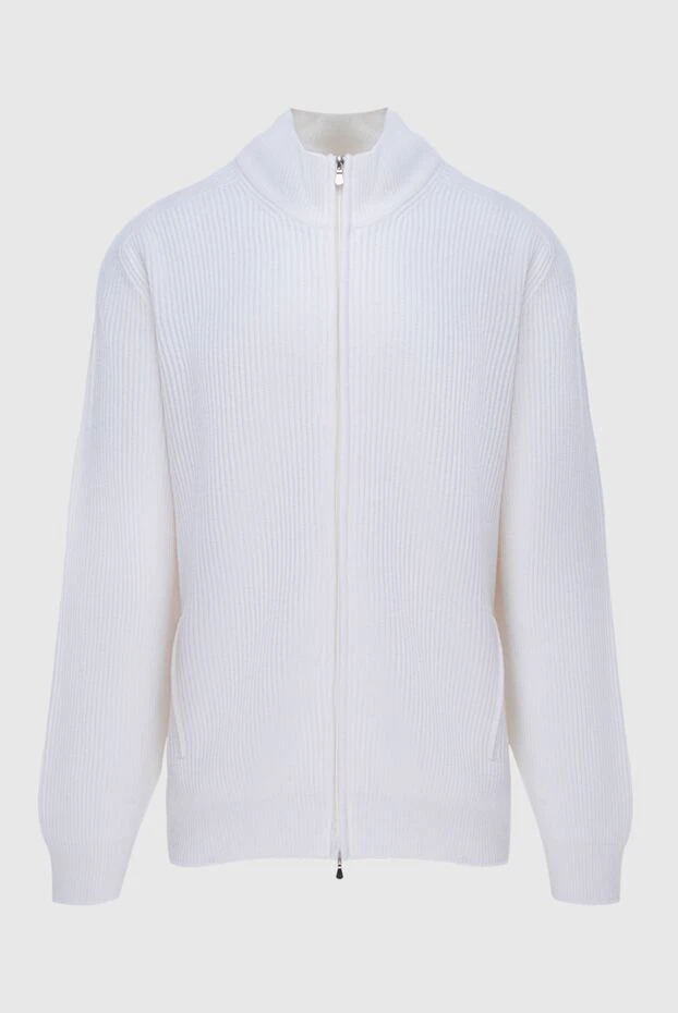 Gran Sasso man wool, viscose and cashmere cardigan white for men buy with prices and photos 171314 - photo 1