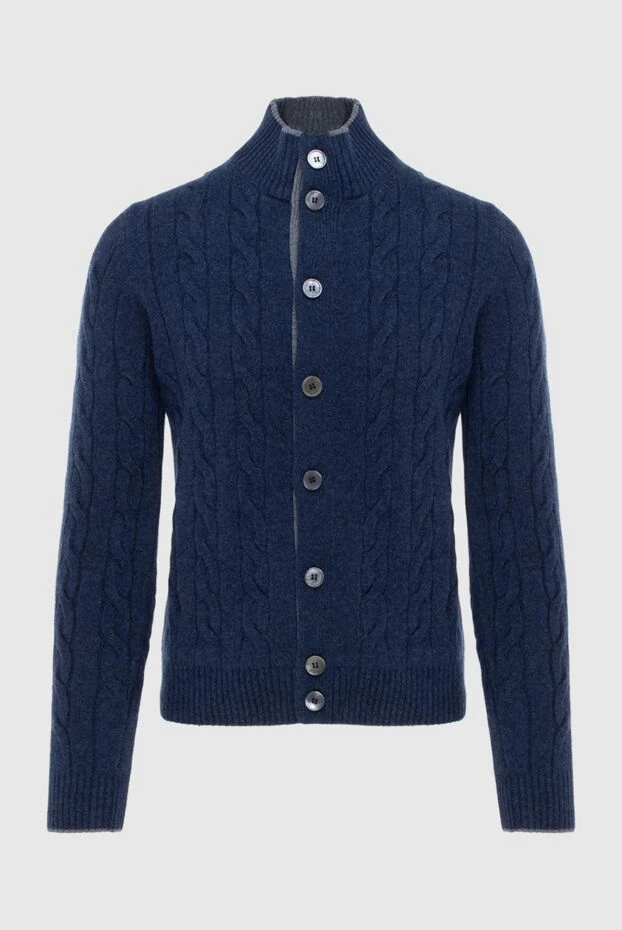 Gran Sasso man wool, viscose and cashmere cardigan blue for men buy with prices and photos 171331 - photo 1