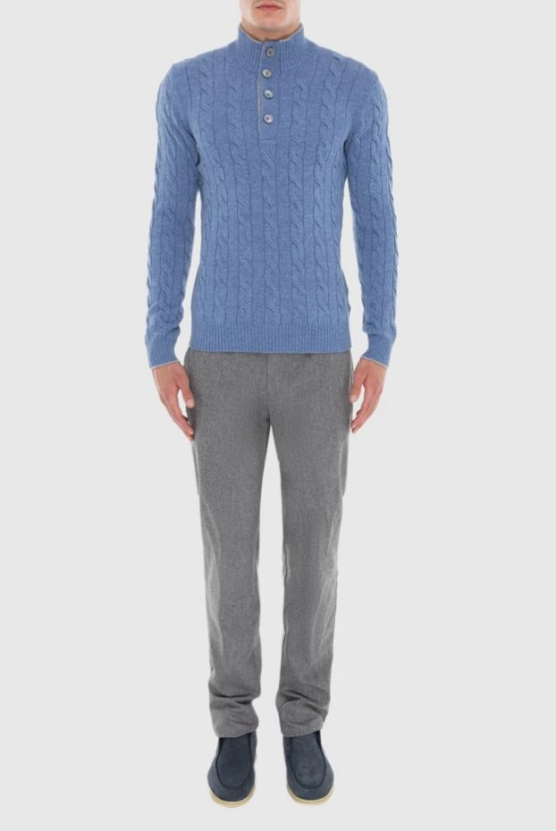 Gran Sasso man troyer wool, viscose and cashmere blue for men buy with prices and photos 171338 - photo 2