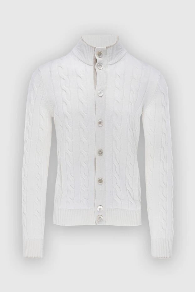 Gran Sasso man cashmere white cardigan for men buy with prices and photos 171351 - photo 1