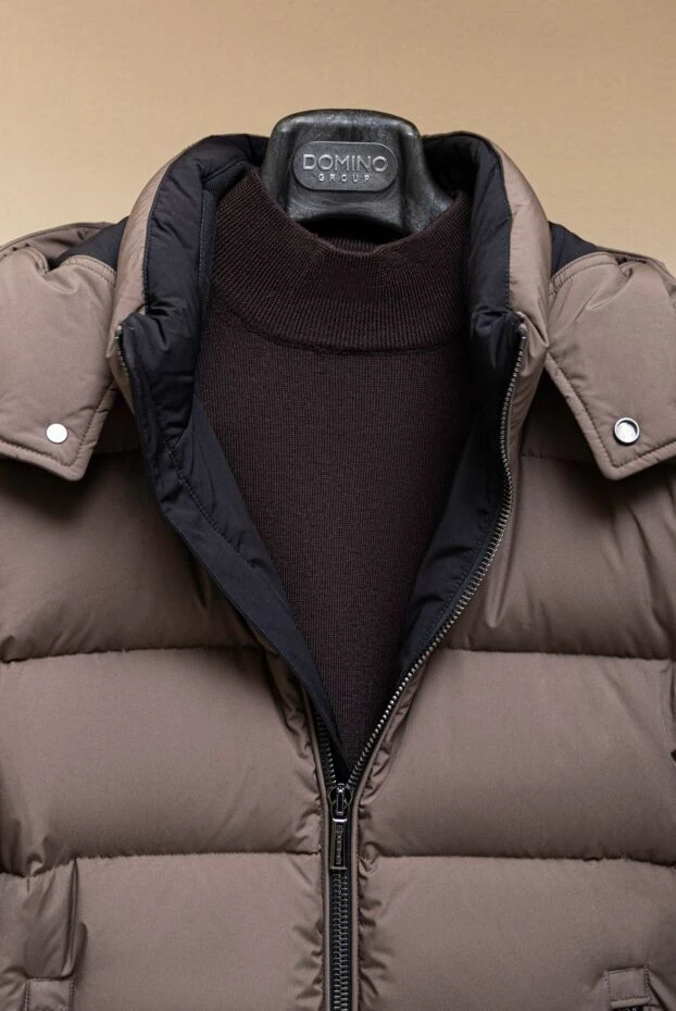 Gran Sasso woolen brown men's stand-up jumper 171352 - photo 2