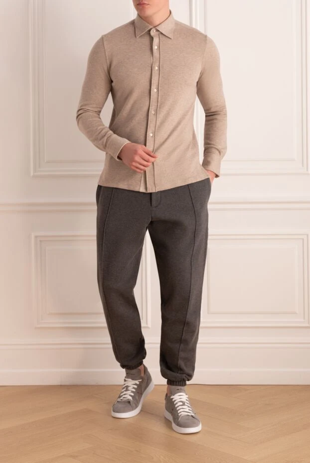 Dior man men's sports trousers made of cotton and wool, gray buy with prices and photos 171374 - photo 2