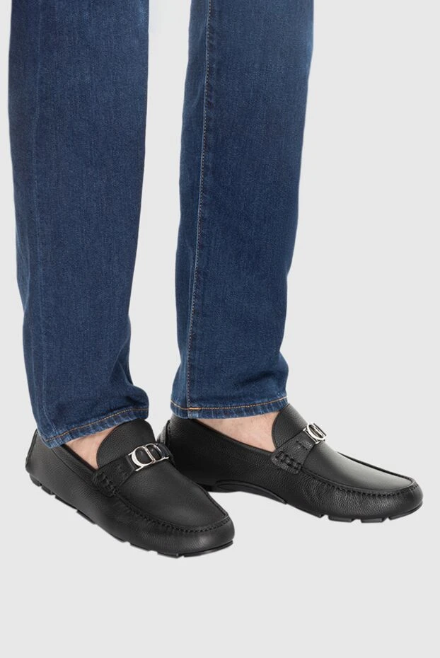 Dior man men's black leather moccasins 171382 - photo 2