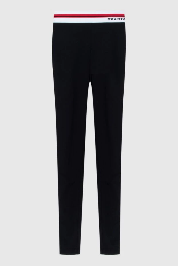 Miu Miu woman black cotton and elastane leggings for women buy with prices and photos 171420 - photo 1