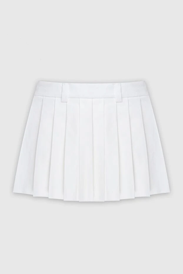 Miu Miu женские юбка из хлопка белая женская купить с ценами и фото 171426 - фото 1